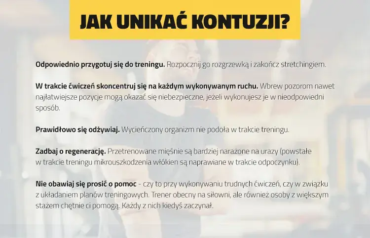 Od czego zacząć trening na siłowni, aby uniknąć kontuzji i zyskać efekty