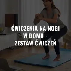 Kobieta wykonuje przysiady w domu, ćwicząc, jak wzmocnić nogi. Zestaw ćwiczeń na smukłe uda i łydki.